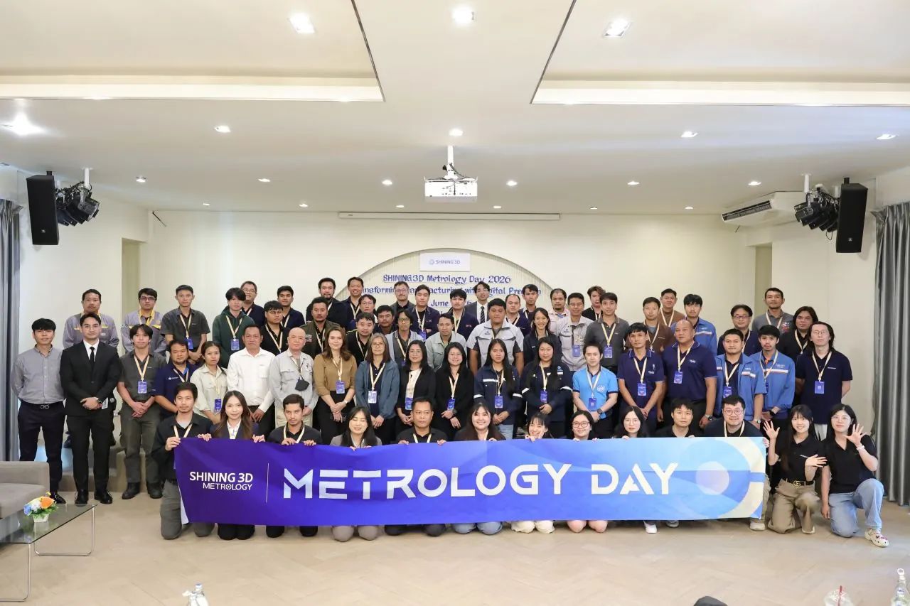 Foto oficial do Metrology Day da Shining 3D na Tailândia, participantes reunidos